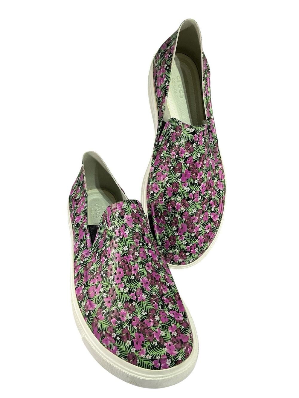 Crocs CitiLane Slip On Sneakers Floral Tropical Multicolor Women’s Size 10